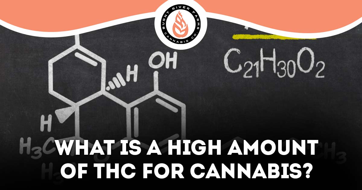 The molecular formula for Tetrahydrocannabinol written on a chalkboard in white chalk